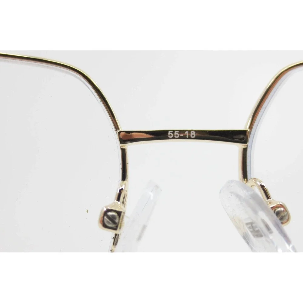 The Book Club Gold Oversized Square Eyeglasses Frames 55-18-140 Tortoise Tips